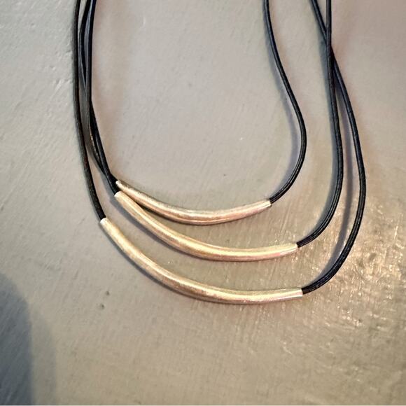 Silpada 925 Sterling Silver & Leather Necklace - Picture 5 of 6